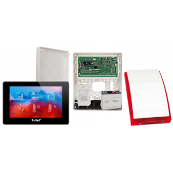 ZESTAW ALARMOWY SATEL INTEGRA 256 PLUS + INT-TSH2-B + OPU-3P + AWT800 + 17Ah + SYRENA SP-4001R